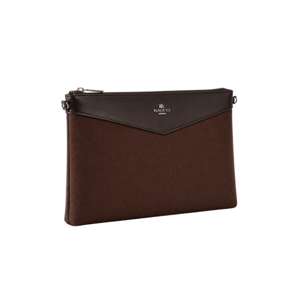 BAGCO premium brown envelope crossbody bag front view