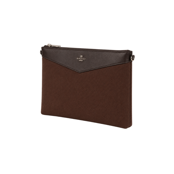 BAGCO premium brown envelope crossbody bag front view