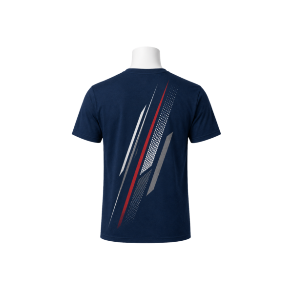 Dynamic speed stripe navy T-shirt by Maxis Brand front view