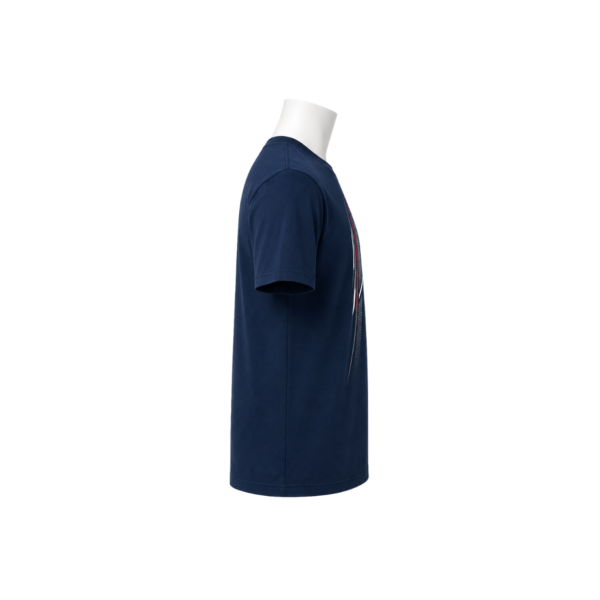 Dynamic speed stripe navy T-shirt by Maxis Brand front view