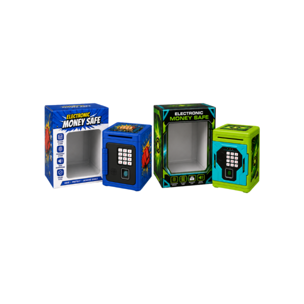 Avengers Blue and Ben 10 Green Electronic Money Safes with Boxes