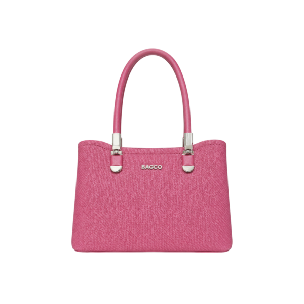 BAGCO Rose Pink Structured Top-Handle Handbag for Women