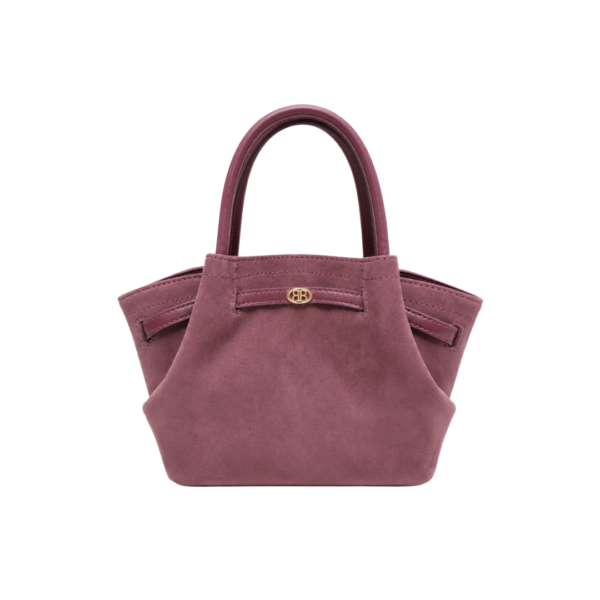 Dusty Rose Suede Handbag for Women