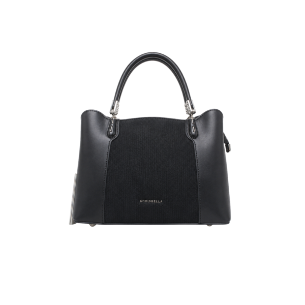 CHRISBELLA black structured handbag back view