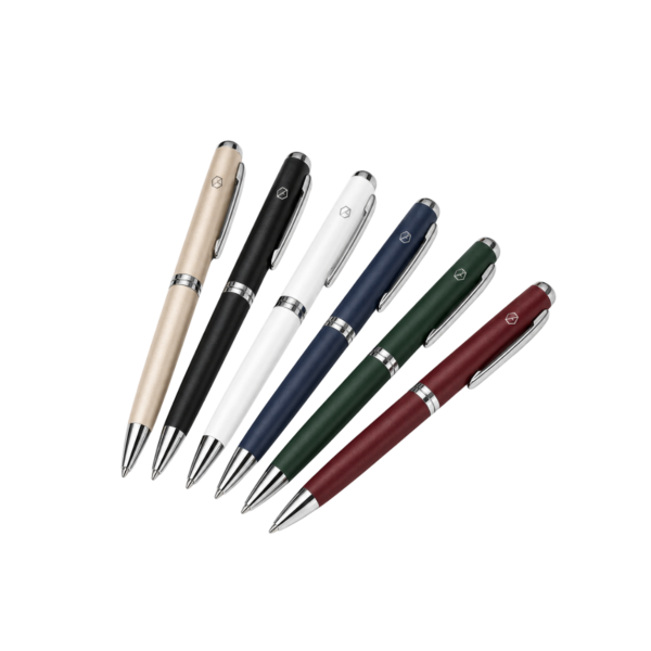 Custom logo metal ballpoint pens in six premium colours