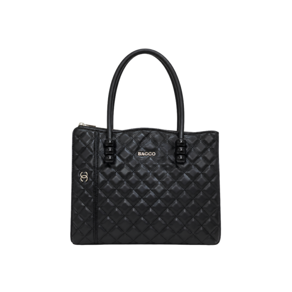 BAGCO Black Quilted Handbag for Women
