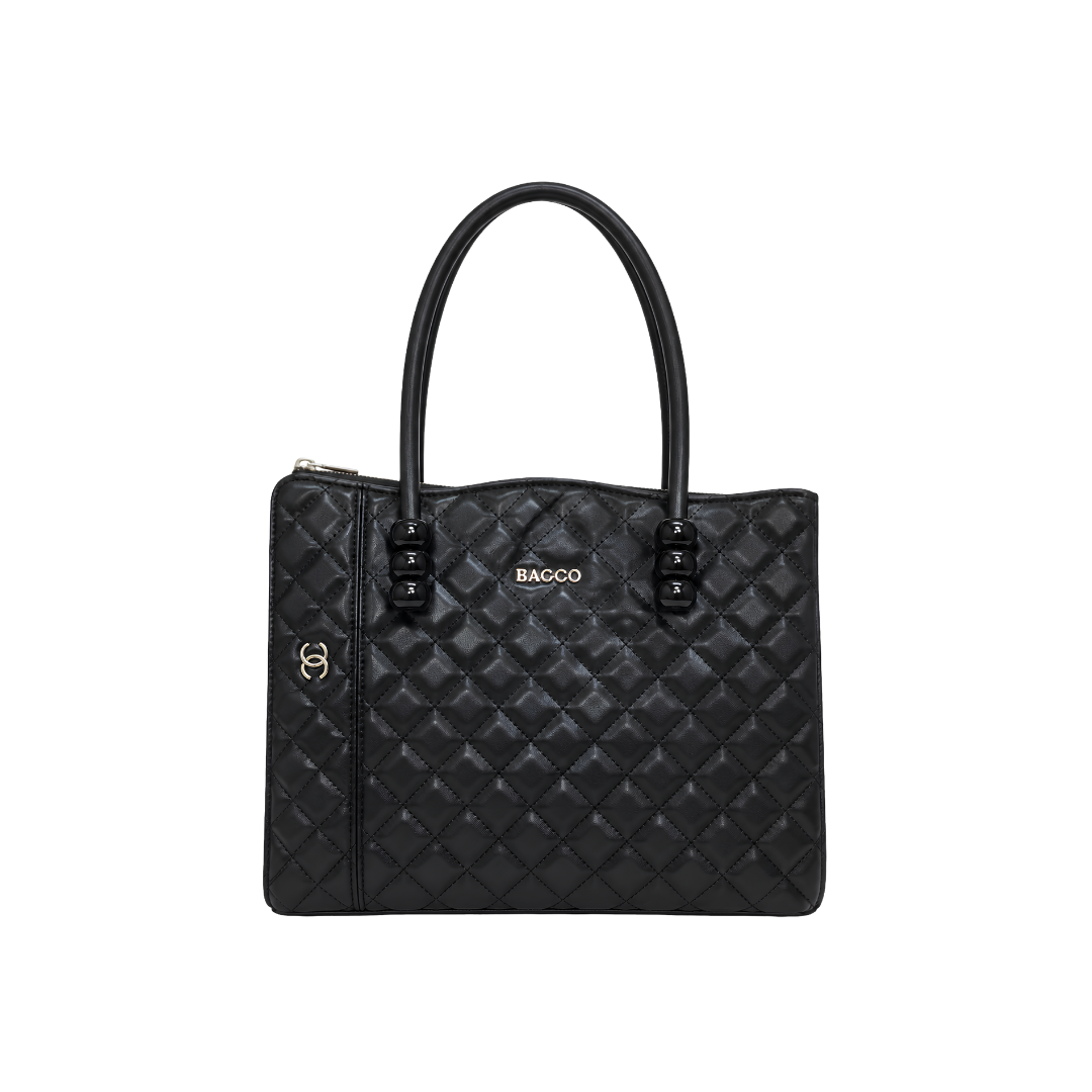 BAGCO Black Quilted Handbag for Women