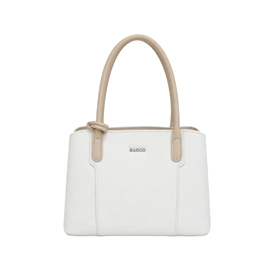 BAGCO Ivory White Handbag for Women