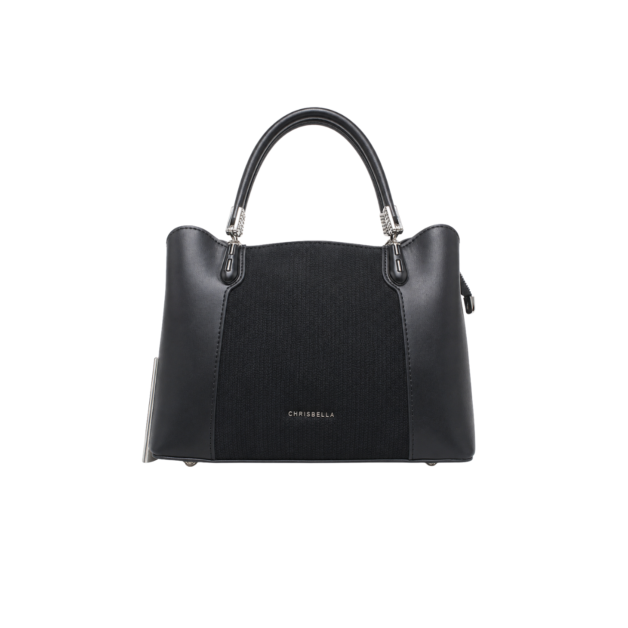 CHRISBELLA black structured handbag back view