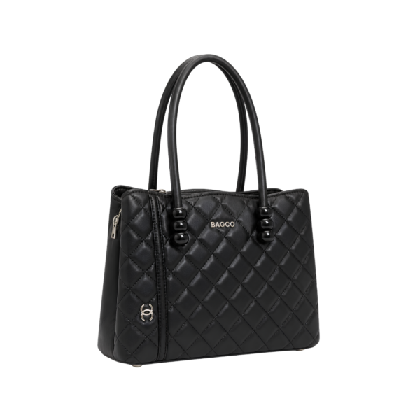 BAGCO Black Quilted Handbag for Women