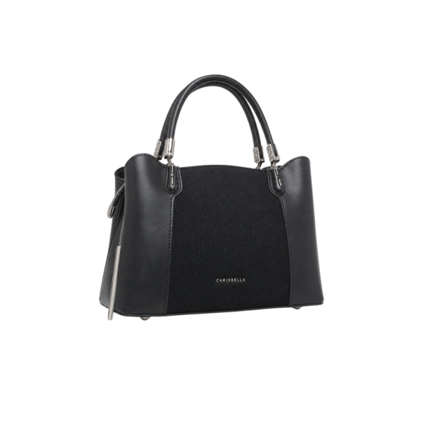 CHRISBELLA black structured handbag back view