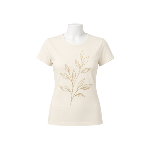 Gold leaf cream women’s T-shirt back view