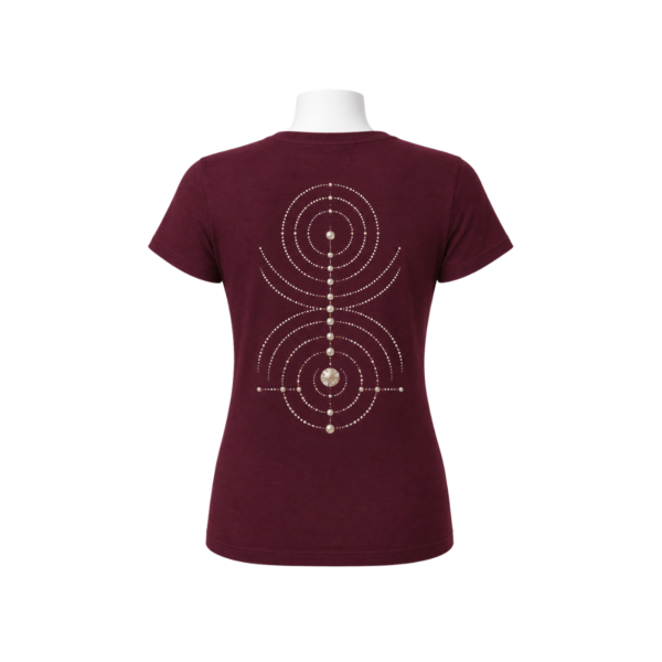 Burgundy T-shirt for women front view