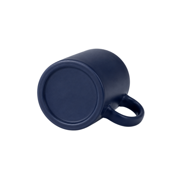 Custom logo ceramic mugs in burgundy, white, navy blue and dark green