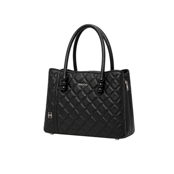 BAGCO Black Quilted Handbag for Women