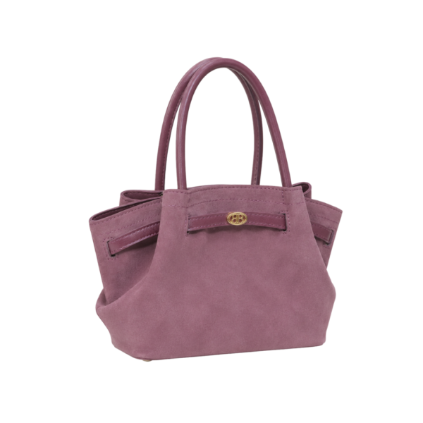 Dusty Rose Suede Handbag for Women