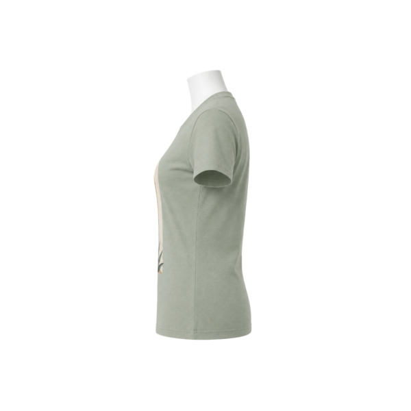 Abstract desert sage green women’s T-shirt front view