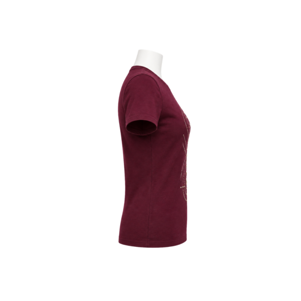 Burgundy T-shirt for women front view