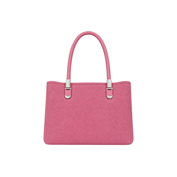 BAGCO Rose Pink Structured Top-Handle Handbag for Women
