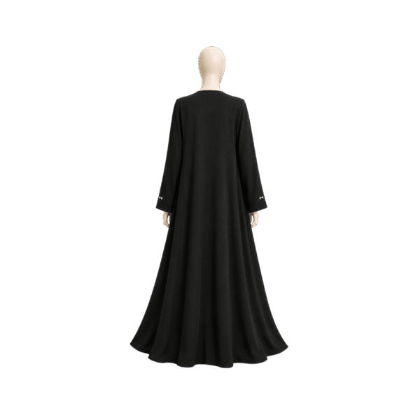 Maxis Brand Black Button Front Abaya for Women