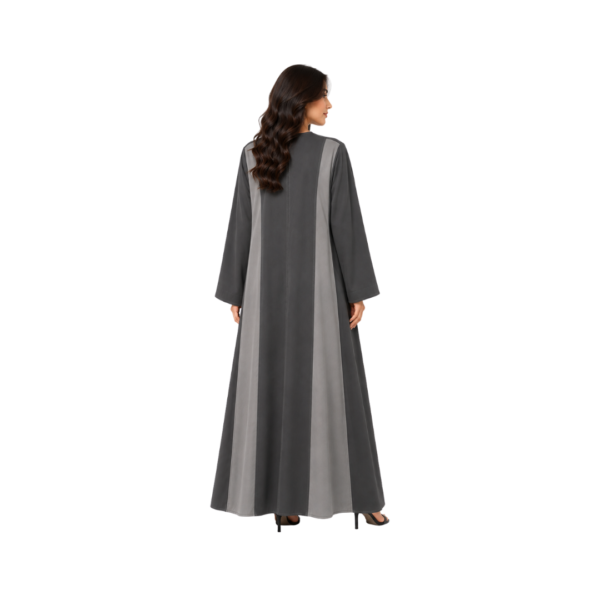 Charcoal Grey Panelled Abaya by Maxis Brand