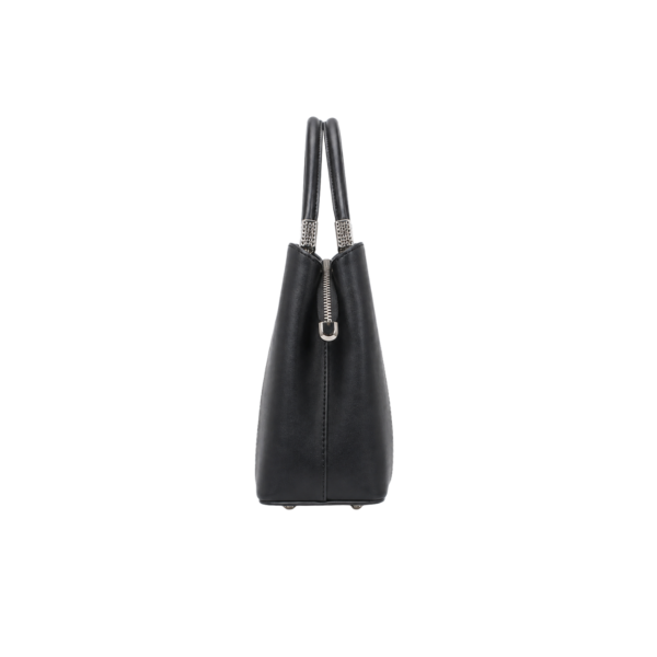 CHRISBELLA black structured handbag back view