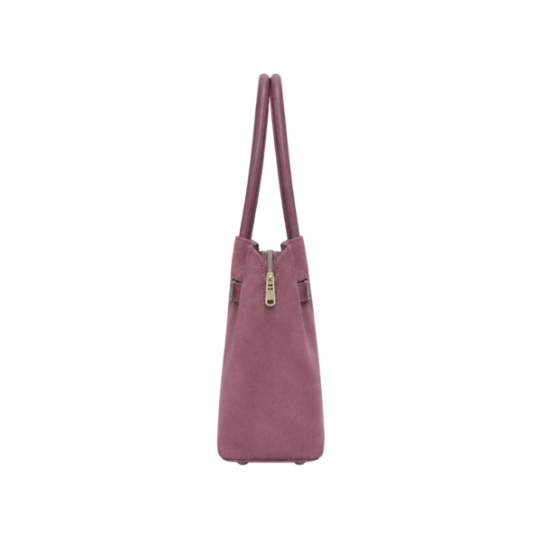 Dusty Rose Suede Handbag for Women